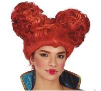 FIESTAS GUIRCA | Perruque Châtain Boucles Médiévales (Taille Unique) - Accessoire de Costume de Sorcière ou Femme Médiévale pour Halloween et Fêtes à Thème - Idéal pour Femme Adulte - Marron