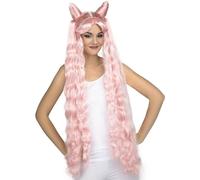 Perruque Manga Rose Avec Des Chignons Multicolore