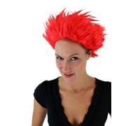 Perruque Mardi Gras démon diable, diable en feu, rouge feu VZ-037-PC13