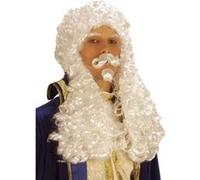 W WIDMANN MILANO Party Fashion - Perruque Roi Le Roi, moustache, barbe pointue, cheveux artificiels, perruque cheveux longs, cheveux bouclés