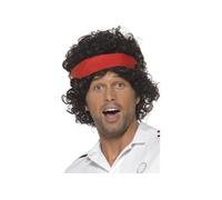 Hommes 80s 1980s 1980's Joueur de Tennis Perruque Déguisement & Bandeau Mcenroe
