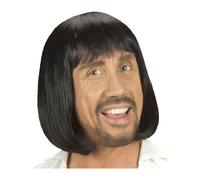 Perruque Médiévale Noire Homme - 172765 - Taille Unique Noir