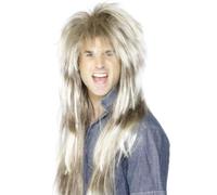 Perruque Mega Mullet Blonde Pat Sharpe Années 80 Accessoire De Déguisement Neuf