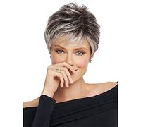 Perruque mélange de cheveux humains, cheveux courts classiques, coupe de cheveux blonde, femmes nouvelles arrivantes, femmes sans capuchon,A