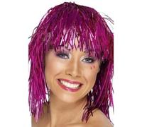 Perruque Métal Disco Lamée ROSE - APTAFÊTES - Femme - Légère et lamée