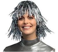 perruque métallique argent adulte - boland 85903 0 G