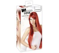 Perruque longue extra rouge