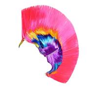 Perruque Mohawk Rock Cheveux En Crête De Coq Multicolores Et Amusants