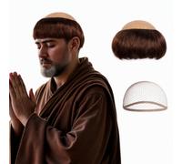 Perruque moine semi-lisse pour homme pour costume de moine | Perruque de moine, taille unique, pour fête, Halloween et cosplay