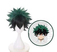 Perruque mon Boku pas de héros académique Izuku Midoriya court vert noir cheveux synthétiques résistant à la chaleur Cosplay Costume perruque