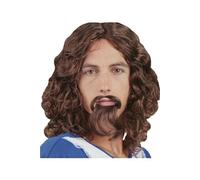 Perruque Mousquetaire Avec Barbe - Noir