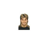 Smiffys Perruque nuque longue, brune, avec balayage blond