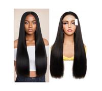 Perruque Naturel Perruques en cheveux humains 4×4 HD Lace Front Wigs Cheveux humains 300% Densité Os Droit Brésilien Véritables perruques en dentelle frontale Perruque Coupe(26inches)
