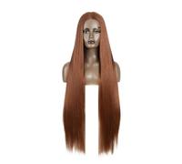 Perruque Naturel Perruques synthétiques longues et droites en dentelle, perruque blonde ombrée rose de 38 pouces, densité 150 Perruque Coupe