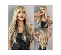 Perruque Naturel Perruques synthétiques longues et ondulées, cheveux blonds noirs, résistantes à la chaleur, for fêtes Perruque Coupe