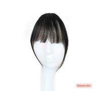 Perruque Naturelle Invisible Pour Femme,Cheveux Humains,Réduction De L'âge,Avec Frange D'air Naturelle Moelleuse,Frange Droite,Accessoire De Coiffure - Type A63-Natural Color #B