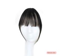 Perruque Naturelle Invisible Pour Femme,Cheveux Humains,Réduction De L'âge,Avec Frange D'air Naturelle Moelleuse,Frange Droite,Accessoire De Coiffure - Type A63-Natural Color #A