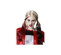 Perruque Noir et Rouge Arlequin Quinn