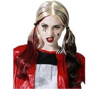 Perruque Noir et Rouge Arlequin Quinn G
