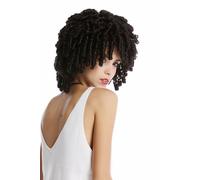 Perruque Noir Tire-Bouchon Boucles Rapide Rasta Volume Caraïbes Voodoo Sorcière