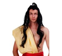 Perruque Noir Tresse Chine Japon Kungfu Swordsman Samouraï Wang Yu 140-PP103