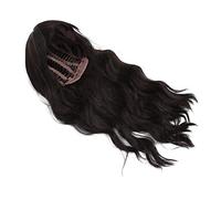 Perruque Noire avec Frange, Perruque Longue Bouclée pour Femme, Perruques Synthétiques à la Mode pour Cosplay, Fête, 66 Cm, Fibre Synthétique Noire Haute Température pour Fille,