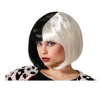 Perruque noire blanche - Marque : BigBuy Carnival - EAN : 8422259802341