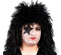 perruque noire de rockeur style kiss - guirca 4799 Noir G