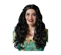 Perruque Noire Femme Princesse Médiévale