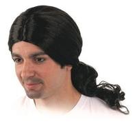 FYCAR Perruque Noire Homme Médiéval