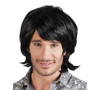 Perruque Noire Homme , Noir