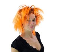 Perruque noire/orange, style Punk, 80’s, glamour, idéal pour Carneval PW0078-P103PC24(A422)