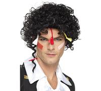 Perruque Noire Romantique Des Années 80 (Taille Unique) Multicolore