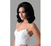 Perruque noire style années 30/40 avec de magnifiques ondulations Marcel : Dita black #1b