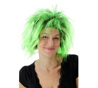 Perruque noire/verte, style Punk, 80’s, glamour, idéal pour Carneval PW0078-P103PC15(A421)