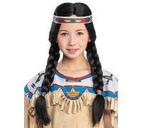 Perruque Nscho-tchi pour enfants - Costume occidental indien - Licence des films Karl May pour carnaval et fête à thème