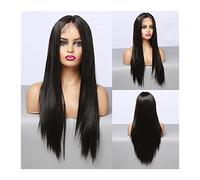 perruque ondulée 26 pouces de dentelle droite perruques synthétiques perruques transparentes perruques frontales de dentelle suisse avec les cheveux de bébé for femmes noires 150% densité perruques ré