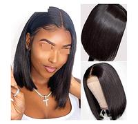 perruque ondulée Bob perruque courte perruque humaine perruque for femmes noires Pré-cueillies 5x5x1 Perruques de dentelle de la dentelle de cheveux brésiliennes 150% Densité perruques de cheveux synt