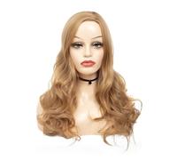 Perruque ondulée bou de 24 pouces de long for femmes, perruques synthétiques blondes miel Aspect naturel
