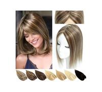 Perruque ondulée Cheveux raides Topper for femme cheveux humains pince-en une seule pièce toupet de cheveux invisibles 10-18 pouces cheveux Remy chinois postiche de Base fabriqué à la Machine Poignée