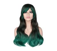 perruque ondulée Coloré Synthetic Long Burly Cheveux Perruque Cosplay Parti Femmes Perruques haute température perruques de cheveux synthétiques naturels(02)