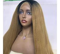 perruque ondulée Kinky Straight High Temperature Fiber Hair Lace Front Wigs for les femmes noires pré-plumées 18-28 pouces synthétique sans colle dentelle frontale perruque perruques de cheveux synthé