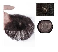 perruque ondulée Le haut de la tête de vrais cheveux Patch pièce personnes âgées couverture cheveux blancs vrais cheveux courts perruque pièce femmes moelleux perruque pièce perruques de cheveux synth