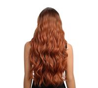 Perruque ondulée, perruque à cheveux longs, Partie médiane en dentelle Curl ondulé, Accessoires de cheveux de la mode, outil de style de couvre-chefs pour la fête de cosplay, usure quotidienne, maria