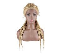 perruque ondulée Perruque de dentelle synthétique tressée de 30 pouces perruque avant for femmes noires perruques dentelles avec boîte à cheveux Baby Baisse Perruque perruques de cheveux synthétiques