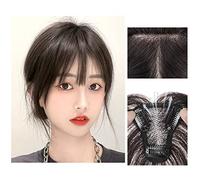 perruque ondulée Perruque femme vrais cheveux vrais cheveux haut de la tête for remplir le morceau de cheveux moelleux augmenter frange couverture cheveux blancs morceau de cheveux courts perruques de