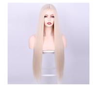 perruque ondulée Perruque synthétique longue perruque droite for femmes orange cosplay perruques for femmes résistantes à la chaleur cheveux naturels gris cheveux blonds blonds perruques de cheveux sy