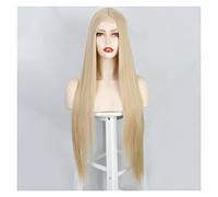 perruque ondulée Perruque synthétique longue perruque droite for femmes orange cosplay perruques for femmes résistantes à la chaleur cheveux naturels gris cheveux blonds blonds perruques de cheveux sy