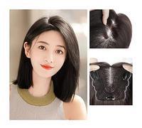 perruque ondulée Pièce de perruque de filet de papillon Tête de vrais cheveux Cheveux de remplacement de vrais cheveux humains Fluffy Augmentation du volume des cheveux Couverture Pièce de perruque de