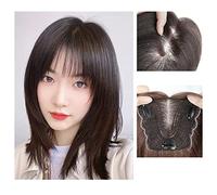 perruque ondulée Pièce de perruque de filet de papillon Tête de vrais cheveux Cheveux de remplacement de vrais cheveux humains Fluffy Augmentation du volume des cheveux Couverture Pièce de perruque de